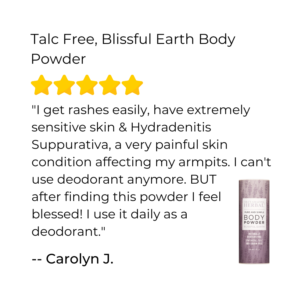 Talc Free Body Powder, Blissful Earth Lavender Scent