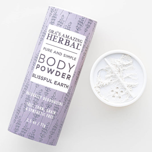 Talc Free Body Powder, Blissful Earth Lavender Scent
