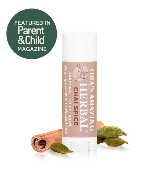 Natural Lip Balm, Herbal Infused, Chai Spice