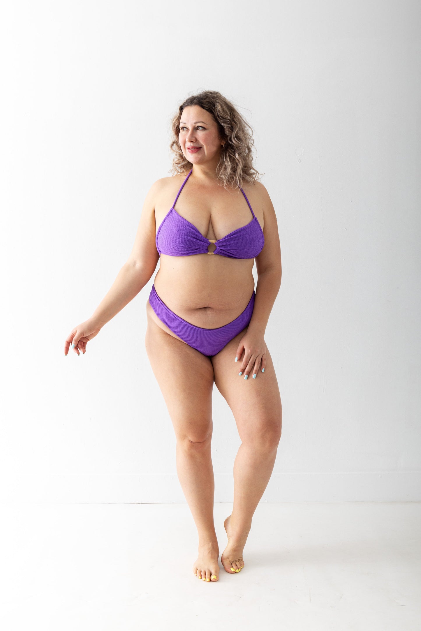 Amethyst Allium Textured Bikini Bottom