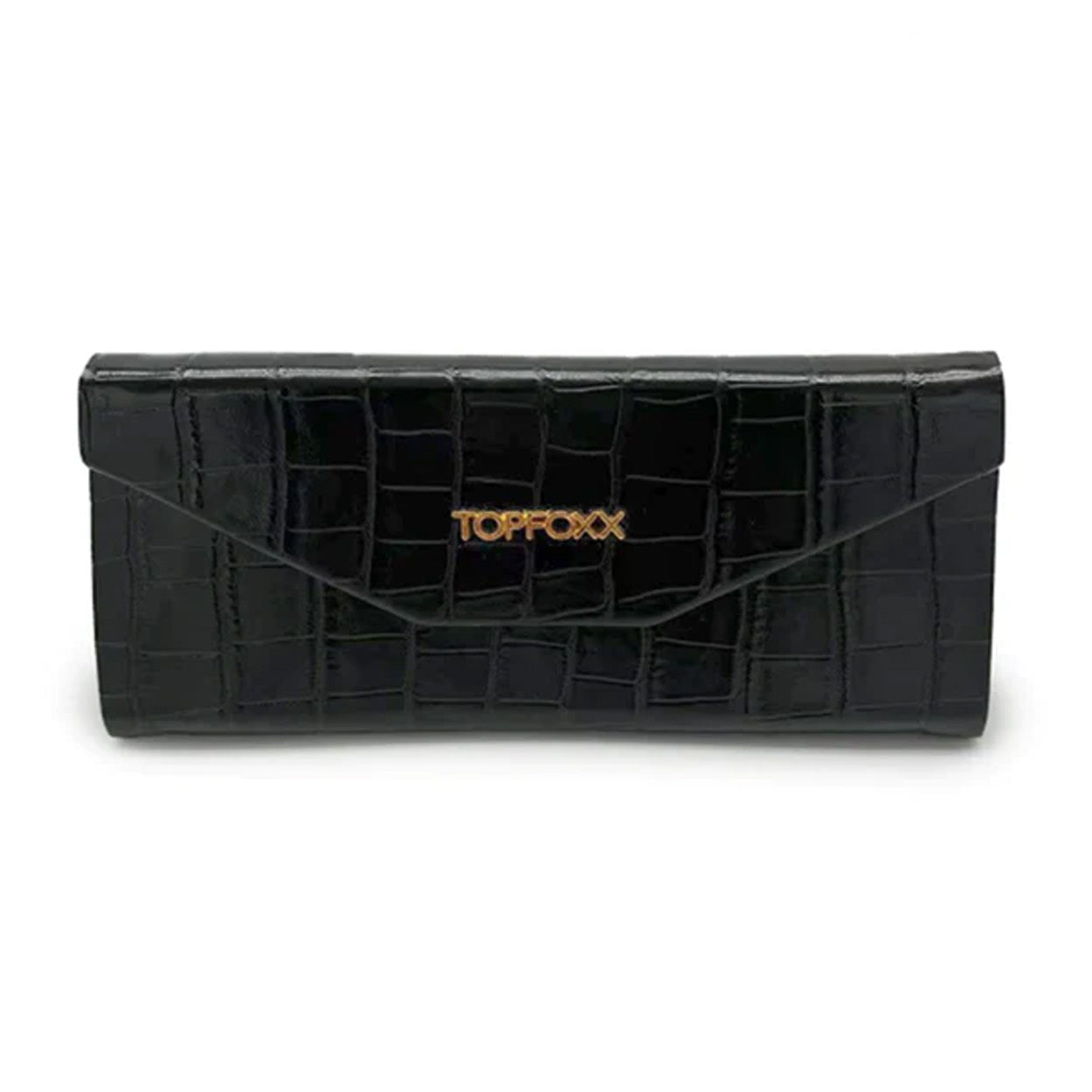 Black Faux Croco Hard Case