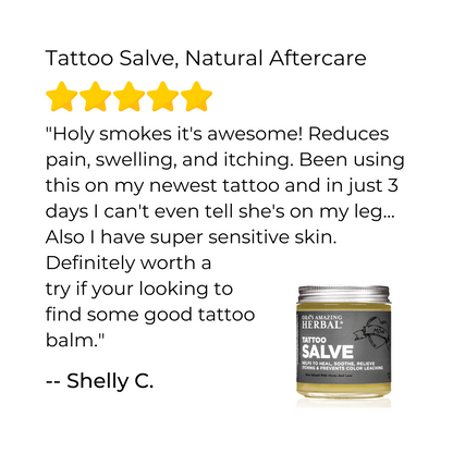 Tattoo Salve, Natural Tattoo Aftercare