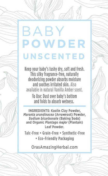 Talc Free Baby Powder, Unscented, Corn Free