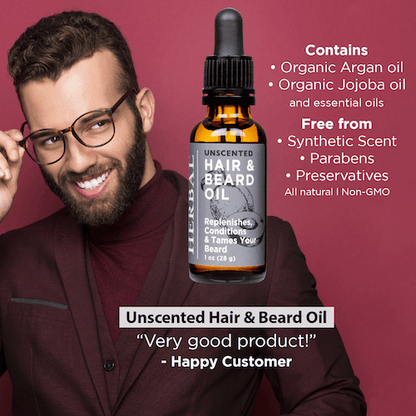 Unscented, Beard and Hair Oil