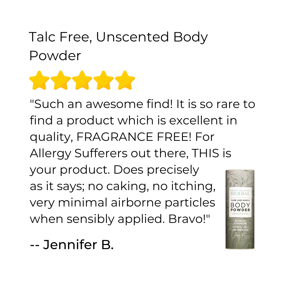 Talc Free Body Powder, Unscented