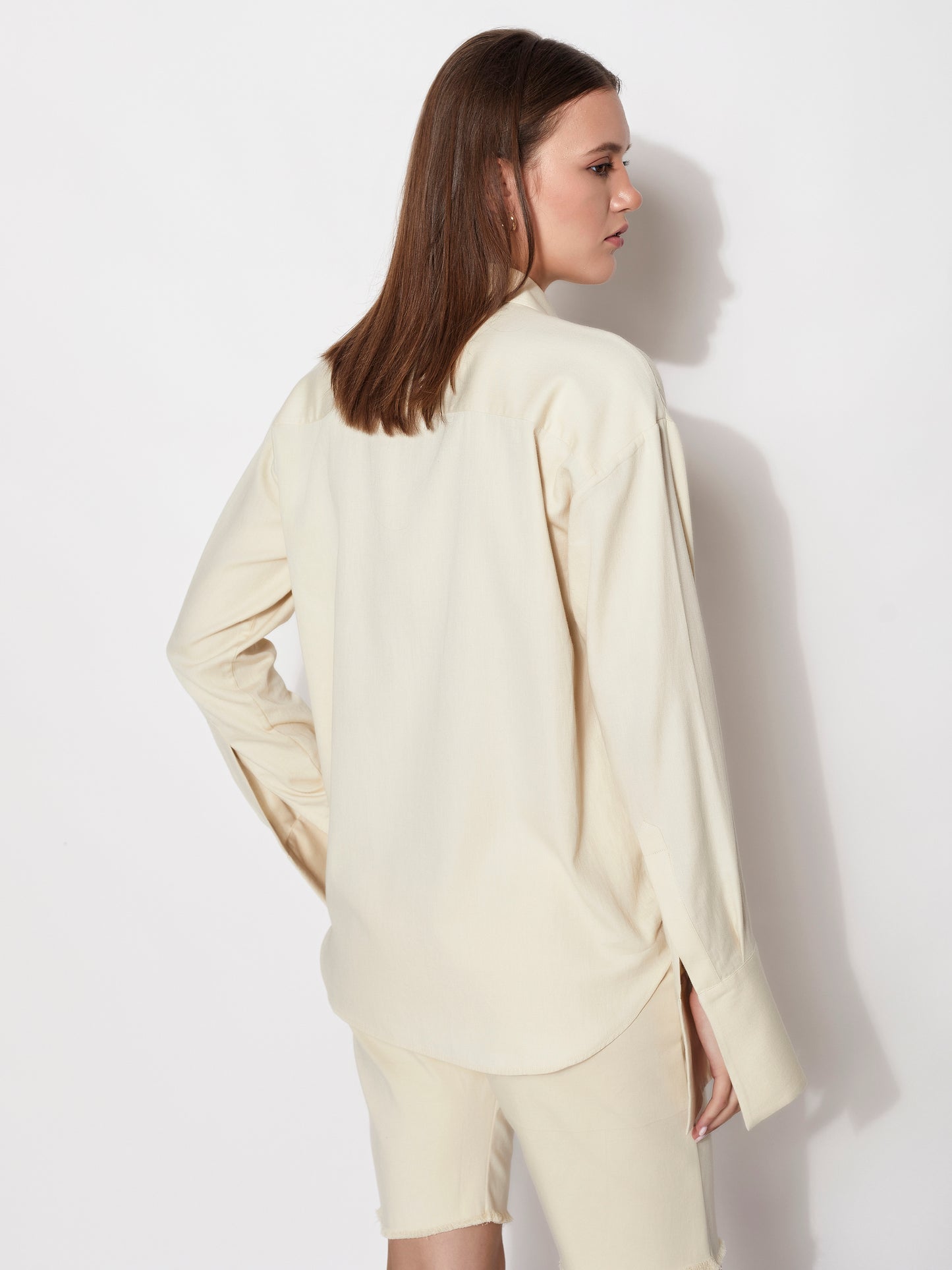 Sustainable Organic Alvyia Natural Collared Long Sleeve Shirt