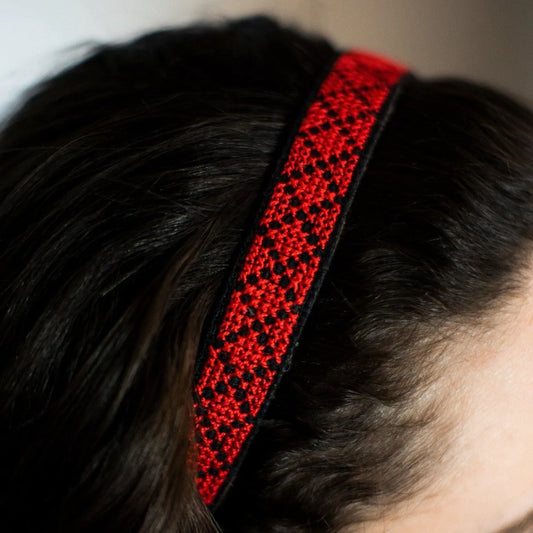 Darzah  Tatreez Headband in Red